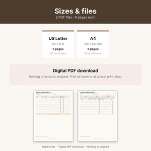 Subscription Tracker Printable | Recurring Subscriptions Keep Change Cancel | Fillable PDF Letter A4 image 9