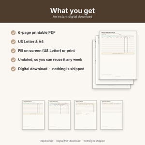 Subscription Tracker Printable | Recurring Subscriptions Keep Change Cancel | Fillable PDF Letter A4 image 10