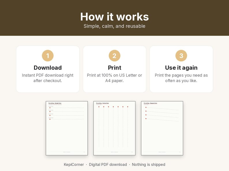 Pre-K Learning Worksheets Ages 3-5 Printable | Alphabet Tracing Numbers Counting | 120 Pages Letter A4 image 7