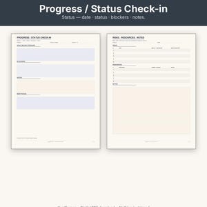 Project Tracker Printable | Project Planner Fillable PDF | One Project Overview Letter A4 image 8