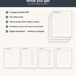 Gift Tracker Printable | Birthday & Holiday Gift List Year-Round | Fillable PDF Letter A4 image 10