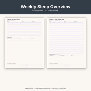 Sleep Log Printable | Nightly Sleep Tracker Fillable PDF | Letter A4 image 7