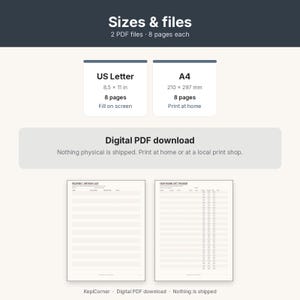 Gift Tracker Printable | Birthday & Holiday Gift List Year-Round | Fillable PDF Letter A4 image 9
