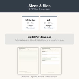 Client Tracker Printable | Freelancer Client Log Fillable PDF | Letter A4 image 9
