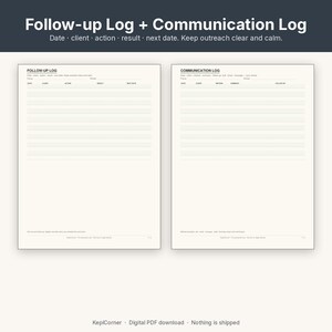 Client Tracker Printable | Freelancer Client Log Fillable PDF | Letter A4 image 8