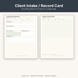Client Tracker Printable | Freelancer Client Log Fillable PDF | Letter A4 image 7