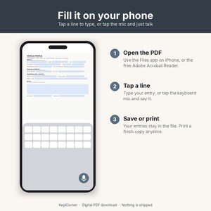 Vehicle Maintenance Log Printable | Car Service Tracker Oil Mileage | Fillable PDF Letter A4 image 6