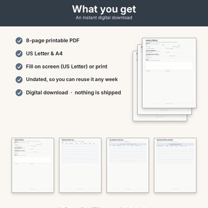 Vehicle Maintenance Log Printable | Car Service Tracker Oil Mileage | Fillable PDF Letter A4 image 10