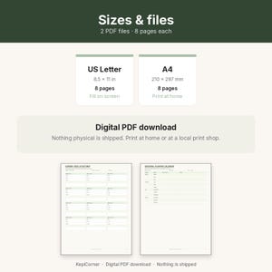 Garden Planner Printable | Planting Calendar Fillable PDF | Bed Layout Map Letter A4 image 9