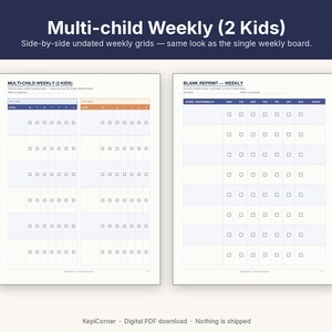 Kids Chore Chart Printable | Weekly Daily Responsibility Chart | Fillable PDF Letter A4 image 7