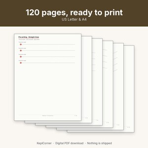 Pre-K Learning Worksheets Ages 3-5 Printable | Alphabet Tracing Numbers Counting | 120 Pages Letter A4 image 8
