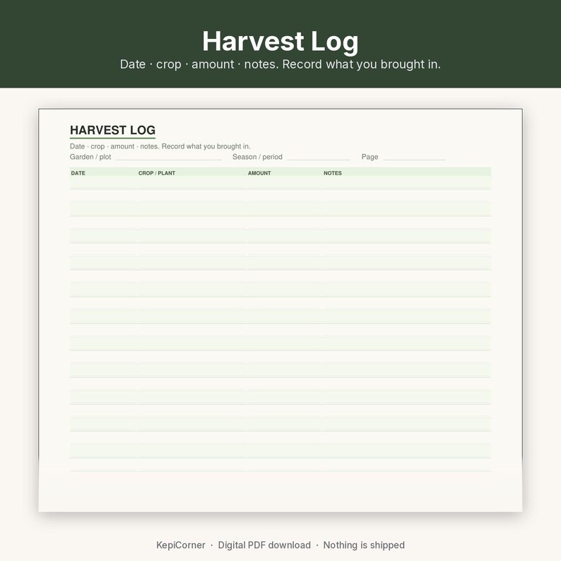 Garden Planner Printable | Planting Calendar Fillable PDF | Bed Layout Map Letter A4 image 8