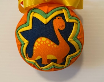 Dinosaur quilted ornament