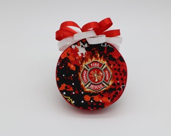 Red Fire Department Ornament