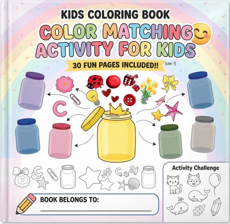 Color Matching Activity & Zoo Animals Coloring Bundle (digital Download ...