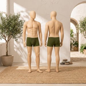 Mönster för virkade boxershorts för män i PDF-format, mönster för figurnära underkläder, digital nedladdning av S-XXL