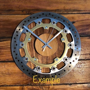 Made to Order - Motorcycle / Motorbike  Brake Disc Wall Clock. Man cave/ Christmas Present /Birthday / Anniversary