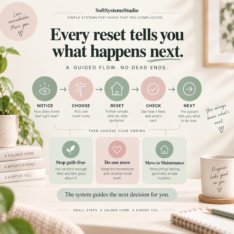 ADHD Home Reset Notion Template | Cleaning Planner & Chore System ...