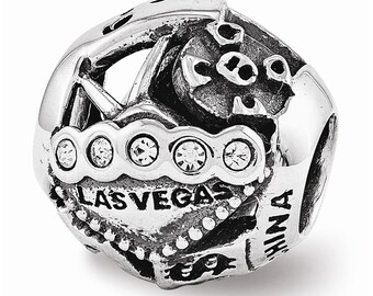 Sterling Silver Swarovski Las Vegas Collage Bead