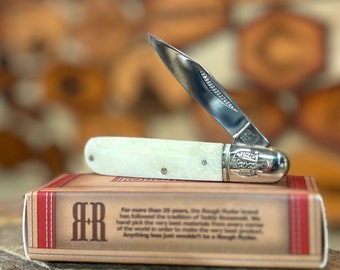 Personalized Traditional Pocket Knife, Rough Rider Single Blade Knife, Bone Handled Pocket Knife, Personalized Groomsman Gift, RR 1273