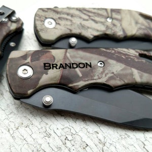 Hunting Gifts, Gift for Hunter, Hunters Gift, Pocket Knife, Engraved Knife, Gift for Dad, Camo Knife, Personalized Knife, Hunting Knife