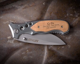 G-Pa Gift, Pocket Knife, The Man, The Myth, The Legend, Grandad Gift, Grandfather's Are Special, Godfather