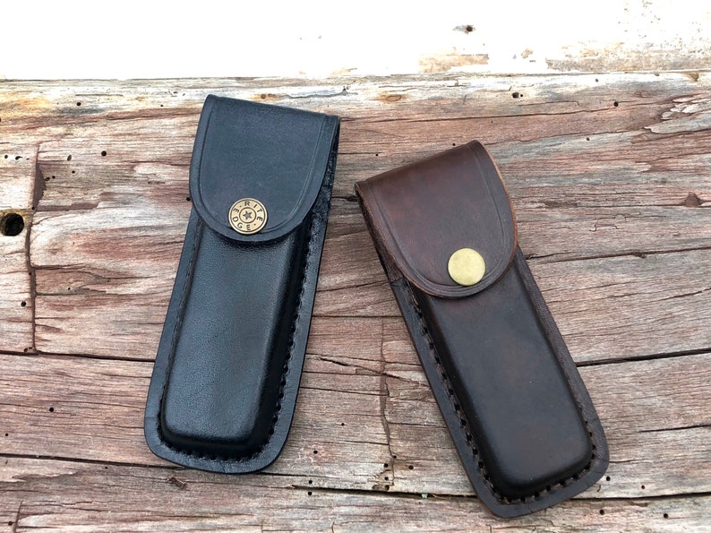 Leather Pocket Knife Sheath Etsy