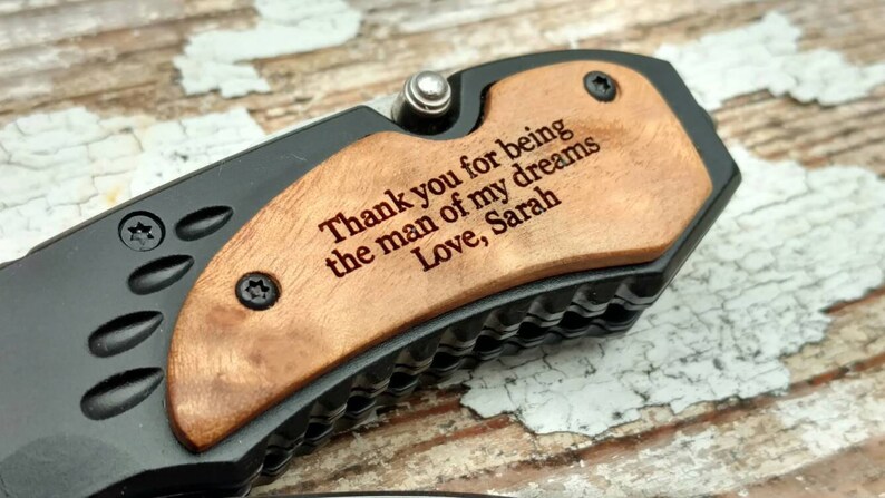 Trendy Father's Day, Pocket Knife, Engraved Knife, Custom Pocket Knife, Engraved Pocket Knife, Groomsman Gift, Valentine's Day image 2