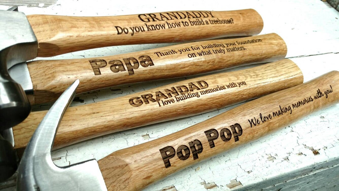 Gift for Grandpa, Grandfather Gift, Grandparent Gift, Personalized Hammer, Grandfather Christmas Gift, Godfather Gift, Christmas Gift