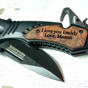 Trendy Father's Day, Pocket Knife, Engraved Knife, Custom Pocket Knife, Engraved Pocket Knife, Groomsman Gift, Valentine's Day image 1