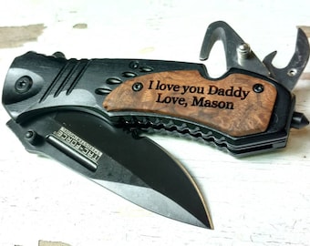 Trendy Father's Day, Pocket Knife, Engraved Knife, Custom Pocket Knife, Engraved Pocket Knife, Groomsman Gift, Valentine's Day