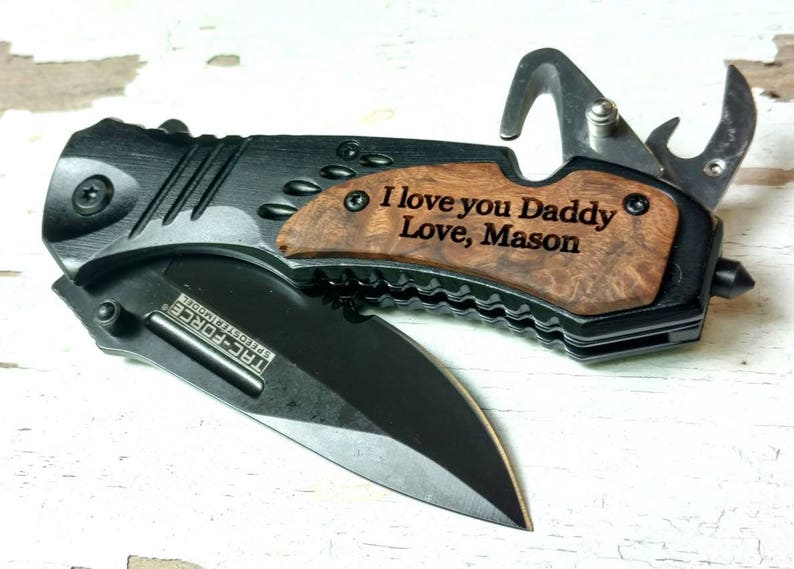 Trendy Father's Day Pocket Knife Engraved Knife Custom image 1