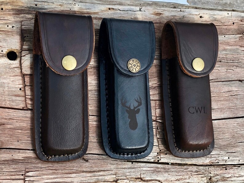 Leather Pocket Knife Sheath Etsy