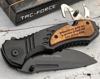 Message For Him, Engraved Knife, Father Son Gift, Custom Pocket Knife, Engraved Pocket Knife, Groomsman Gift, Father’s Day Gift