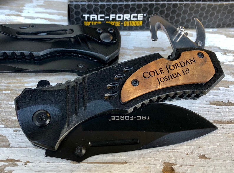 Engraved Name and Scripture Knife Personalized Baptism Gift Etsy