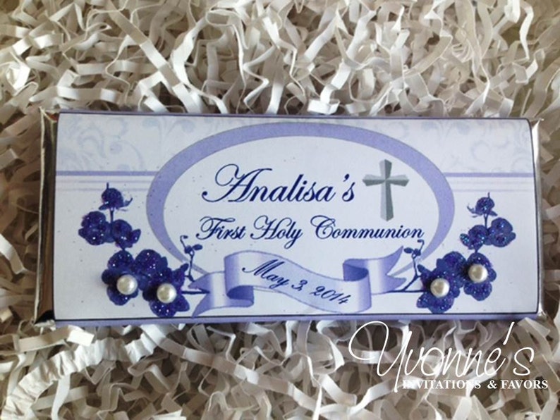 60 CONFIRMATION CANDY WRAPPERS FAVORS