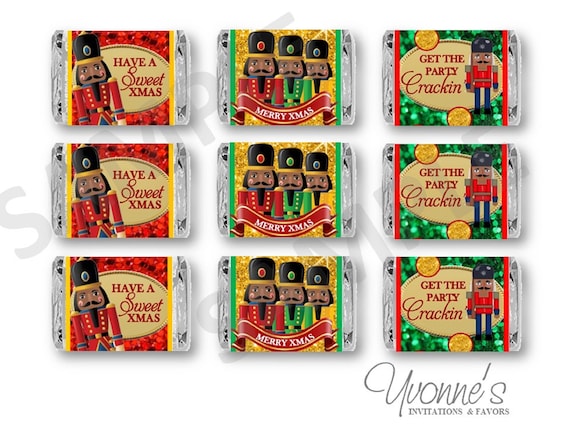 Nutcracker African American Mini Candy Bar Wrappers Only