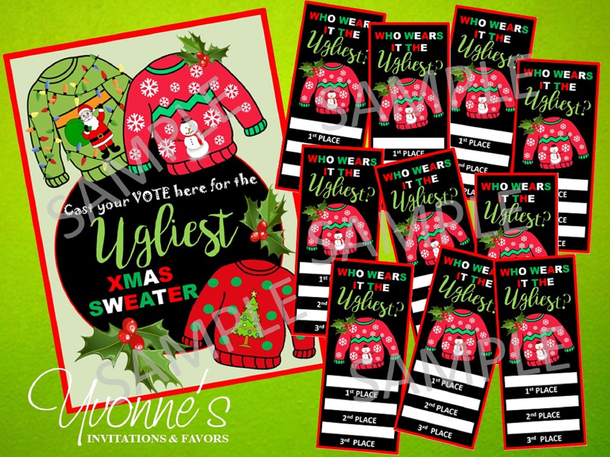 Ugly christmas sweater flyer sale
