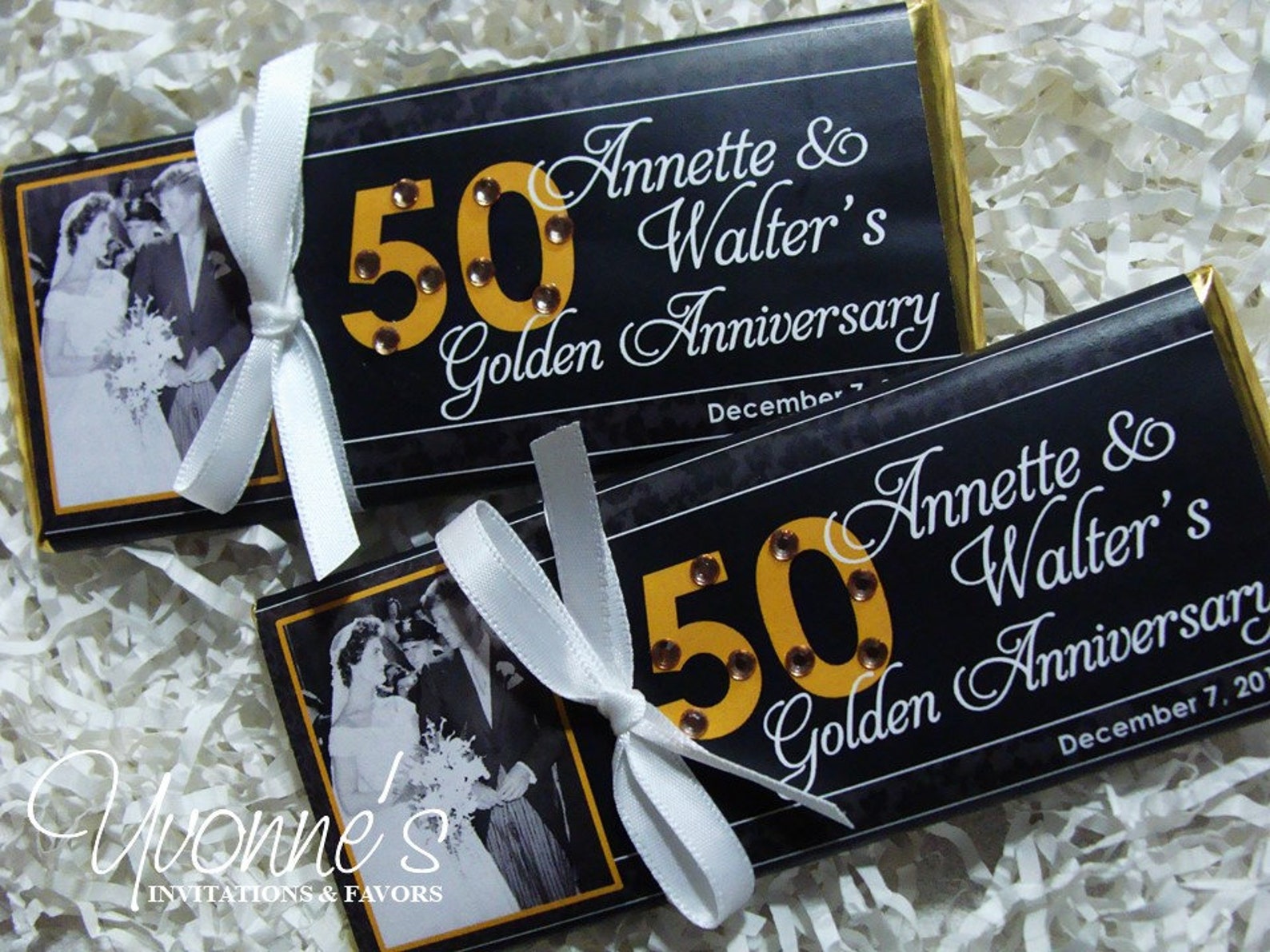 50th Anniversary Candy Bar Wrappers for Chocolate Bar - Etsy