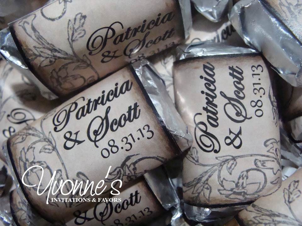 Wedding Mini Candy Bar Wrappers-rustic Miniature Chocolate Bar Favors ...
