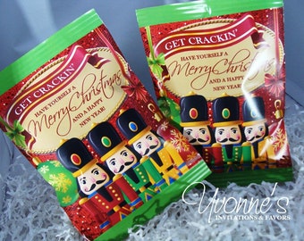 Christmas Nutcracker Chip Bags - Xmas Party Favors - Holiday Goody Treat Bags