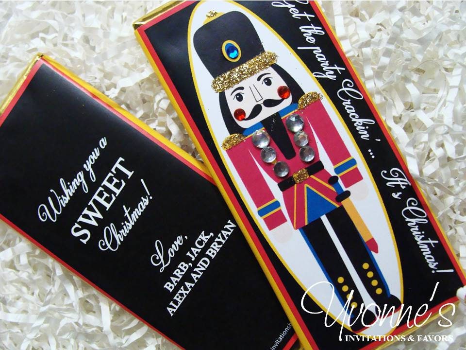 Christmas Nutcracker Candy Bar Wrappers Assembled With Etsy