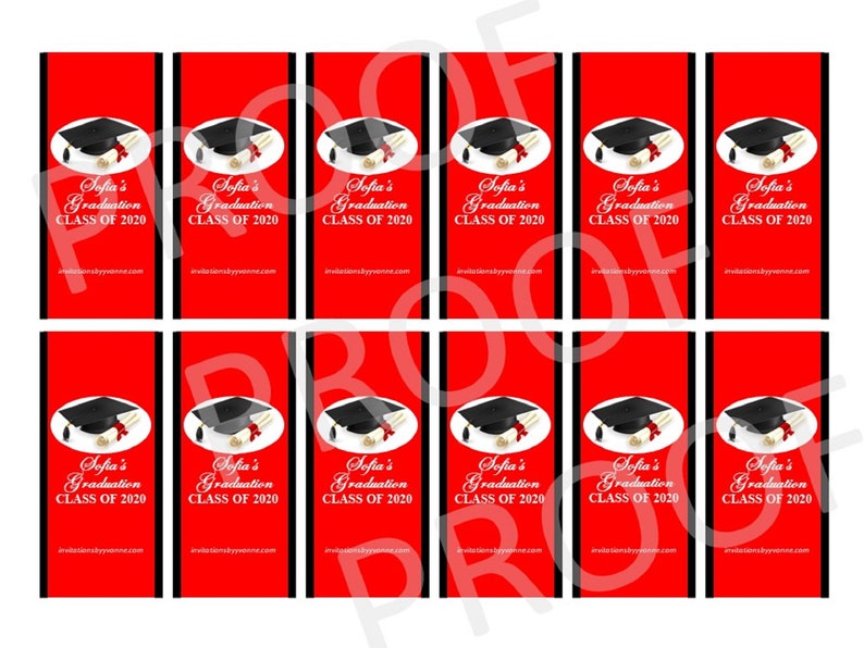 Graduation Mini Candy Bar Wrappers Assembled With Miniature - Etsy