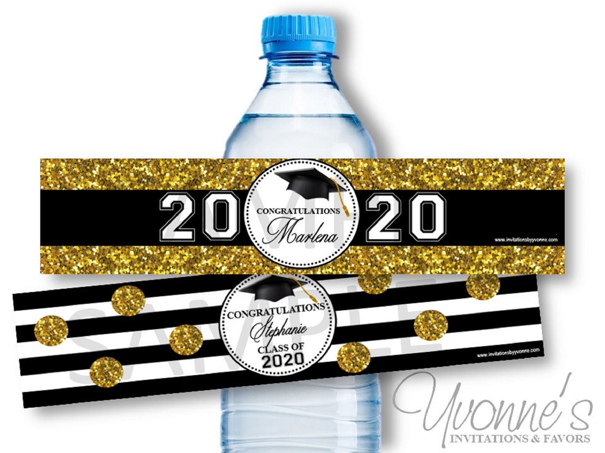 Graduation Water Bottle Wrappers for High School or College | Etsy