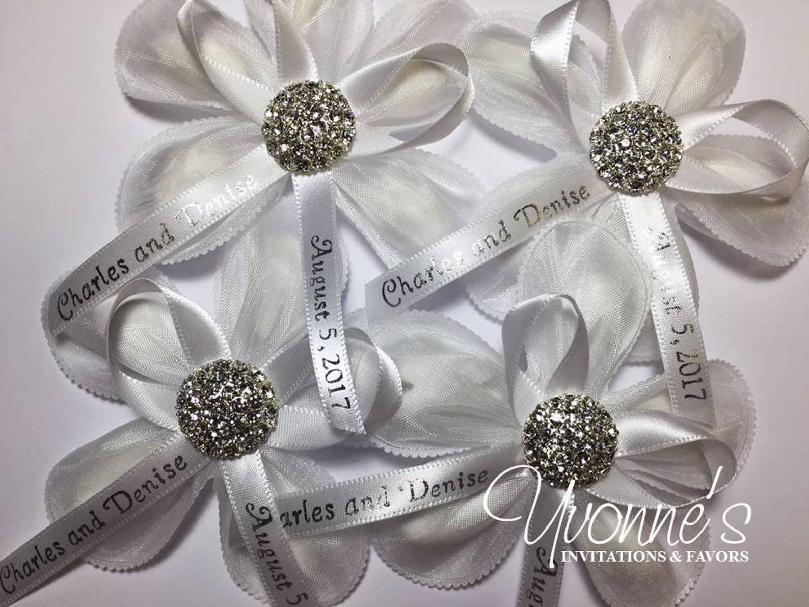 Jordan Almond Flower Bomboniereswhite Confetti Flower With Etsy