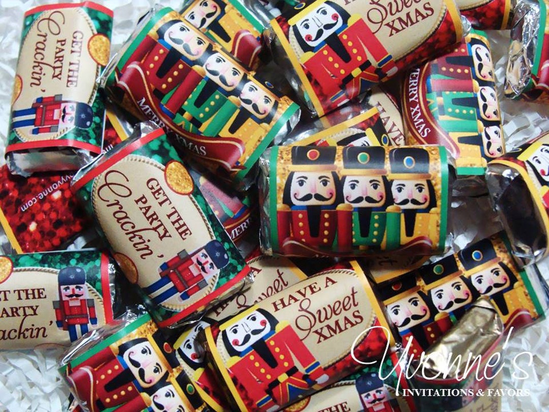 Nutcracker Mini Candy Bars CHOCOLATES INCLUDED Christmas Party Favors