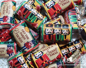 Nutcracker Mini Candy Bars *CHOCOLATES INCLUDED* - Christmas Party Favors/School/Office Party/Teacher Gift (40 pieces)