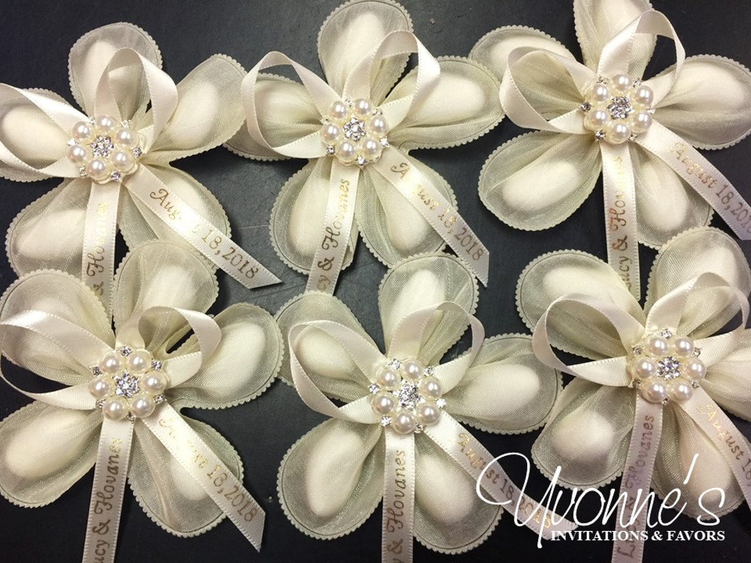 Jordan Almond Flower Bombonieresivory Confetti Flower With