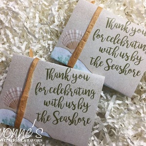 Beach Wedding Favors Gum Party Favors or Gum Wrappers for Destination Wedding, Tropical, Beach-Themed Sweet 16, Summer Beach Event image 4