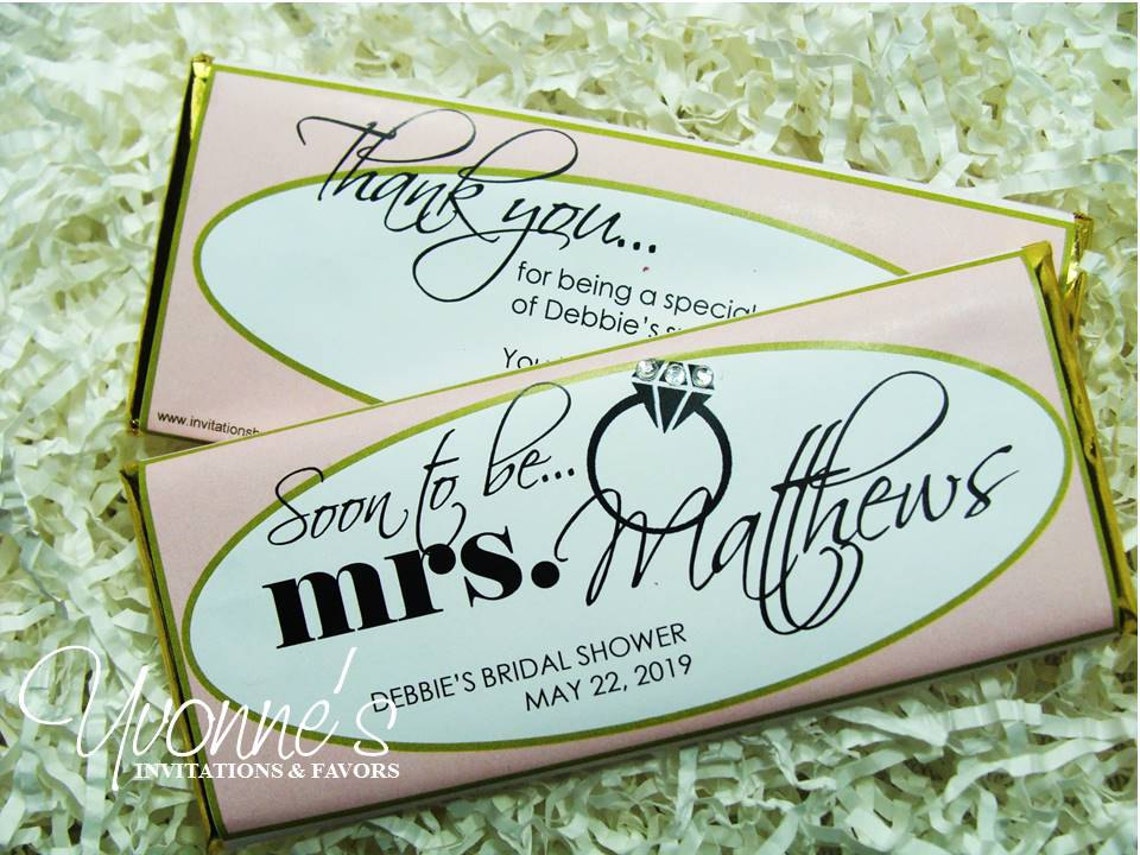 Bridal Shower Candy Bar Wrappers for Chocolate Bar Etsy